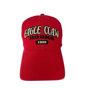Eagle Claw Hooks Hat Mens OSFA Red Excellent Pro Series Fishing Baseball Cap